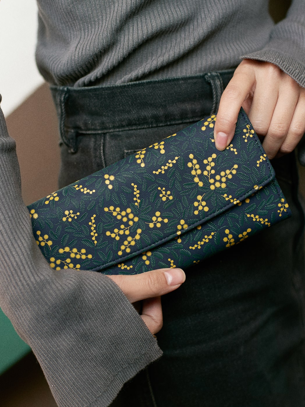 印傳屋 長財布 ミモザ ベスト 空を散歩さま専用】印傳屋 長財布 ミモザ